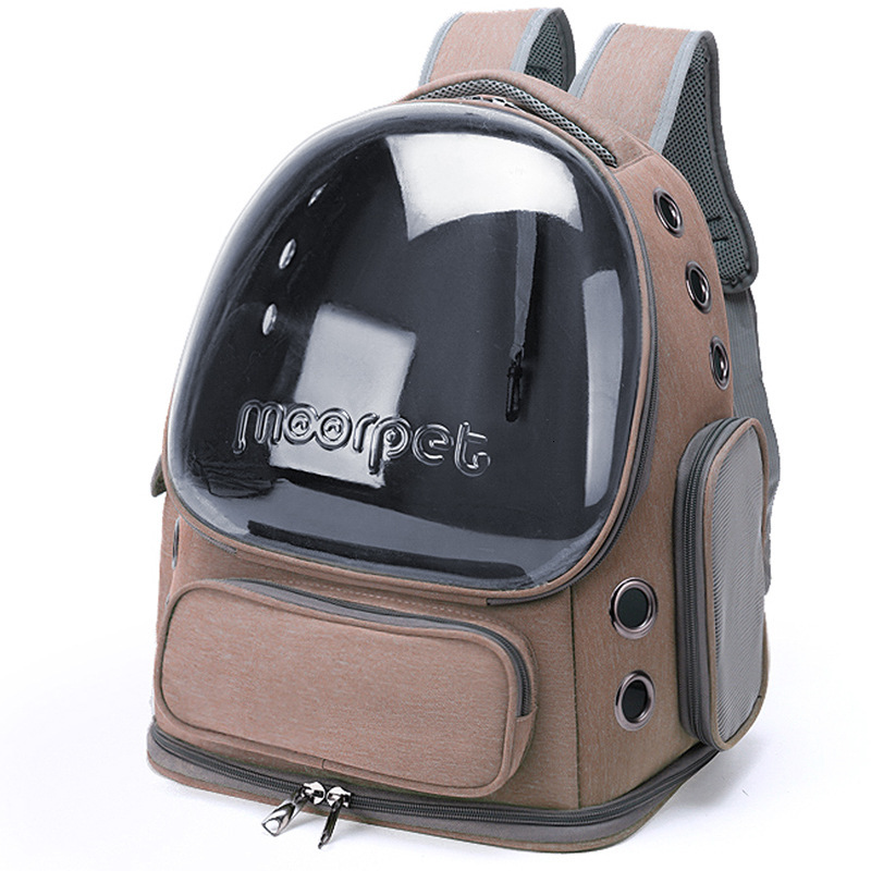 Cat Carrier Outdoor Portable Double Shoulder Breathable Capsule Viewing Pet Large Space Dog Bag