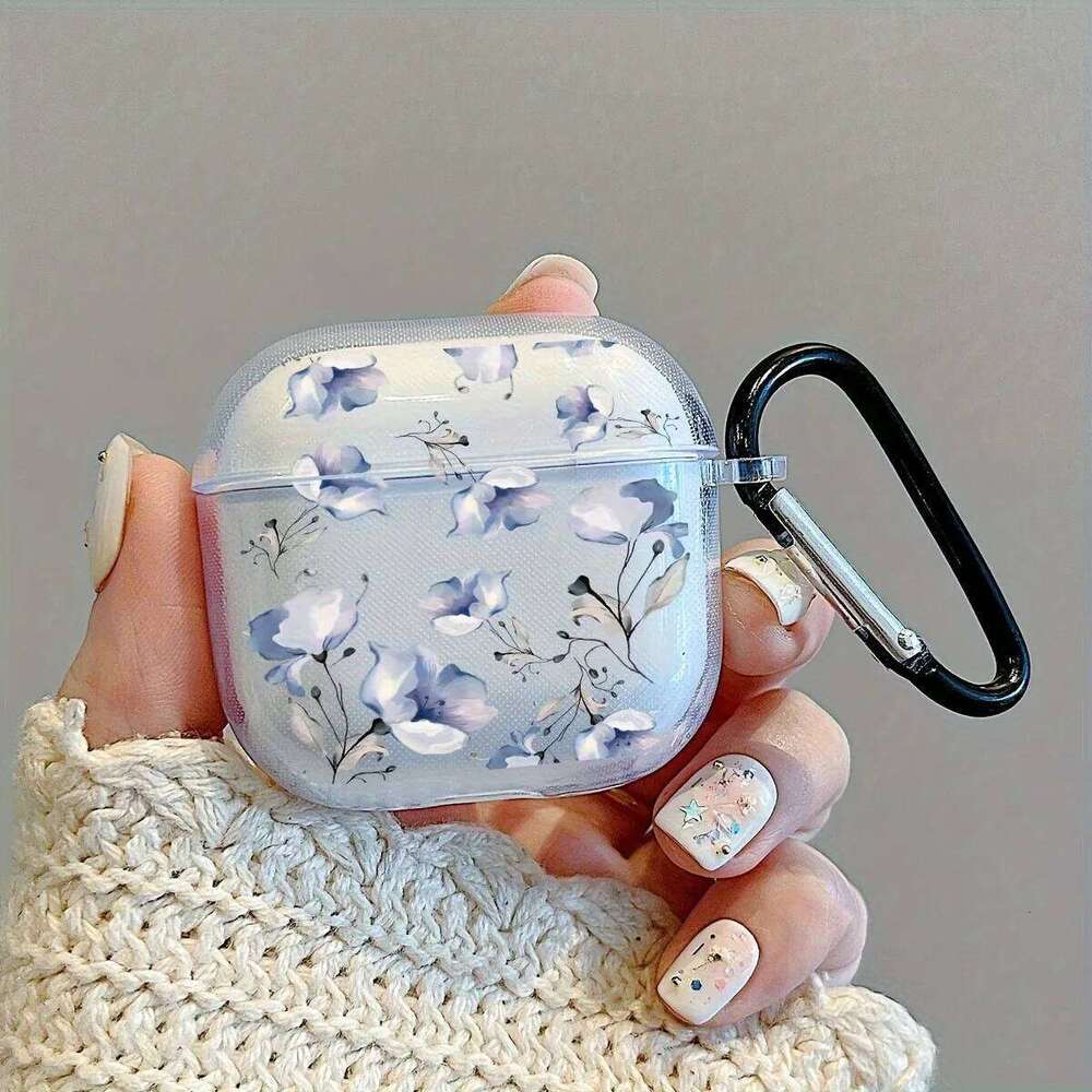Ins Flowers Butterfly Clear Soft TPU Earphone Case Pro/Pro2 Generation For 3/4 Cover Accessories Keychain
