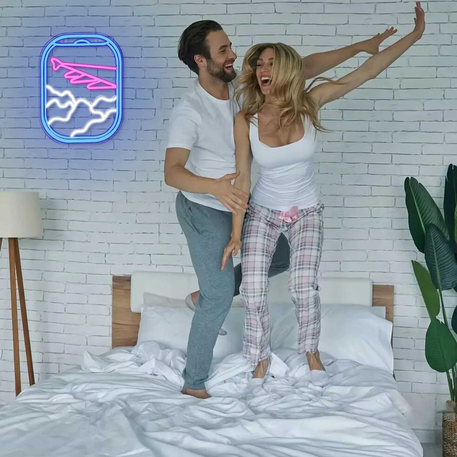 Airplane Window View Neon Signs LED Clouds Neon Light For Wall Decor Bedroom Living Room Game Room Office Shop Wall Art Decor XJ250602