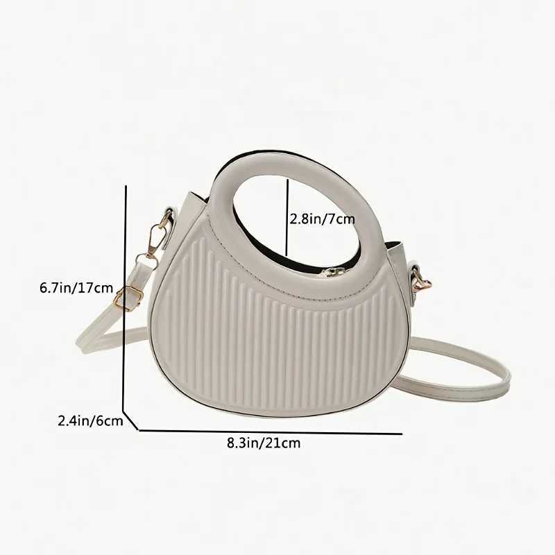 Chic Stripe Design Crossbody Bags for Women Elegant Synthetic Leather Handbag Purse Luxury Look Shoulder Bag for Everyday Use Y250603