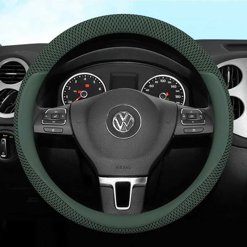 Car Steering Wheel Cover For Volkswagen VW Caddy 3 4 MK3 MK4 2007 2008 2010 2014 2015 2016 2017 2018 7Colors Auto Accessories R250603