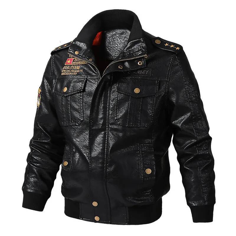 American Workwear Pilot Tactical Jacket, Spring And Autumn Motorcycle Suit, Men's Leather Jacket M-6Xl