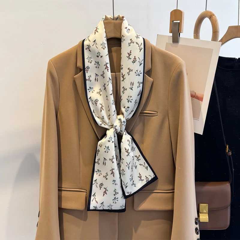 Hot Sales Spring New Light Thin Soft Silk Scarf Ladies Trendy Fashion All-Matching Scarf Student Fresh Neck Warmer Flowers Scarf W250602