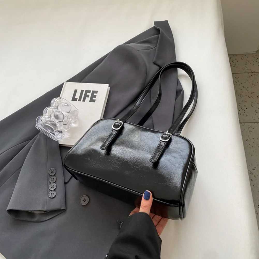 Women Casual Shoulder Purse Solid Color with Adjustable Strap Crossbody Bag Underarm Bag for Work Shopping Travel Y250603