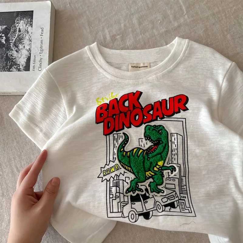Kids T-shirts 2025 Summer Tops for Boys Fashion Childrens Tees Short-sleeved Childrens T-shirt Toddler Outfits Baby ClothingT250603