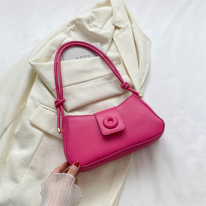 High quality brand, high-quality new style, free designer bag, one shoulder fashionable solid color bag, cross-border commuting armpit bag, new free d