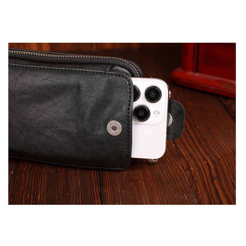 Design Bag Wmnuo Korean Leather Genuine Cowhide Messenger Bags For Man Designer Sling Chest Bag Clutches Male Mini Phone Hip Sack Brand Bag