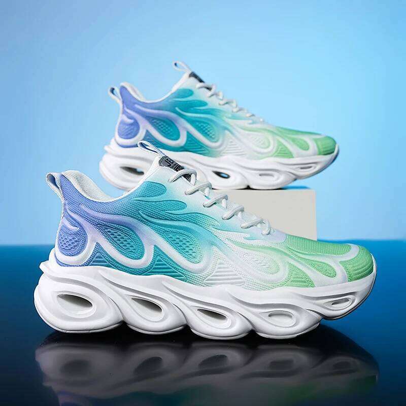 YRZL Men's Breathable Casual Sports Lightweight Non Slip Running Shoes Thick Bottom Comfortable Sneakers for Men