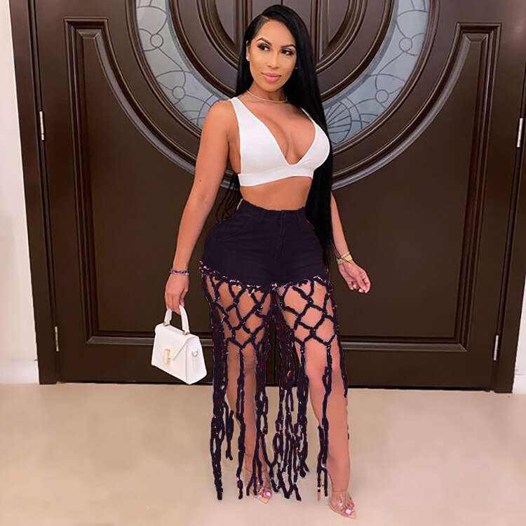 Denim Shorts Jeans Shorts BAO Style Shorts Spring Summer New Fashion Versatile Women S Knotted Denim Hot Pants Ripped Short Jeans