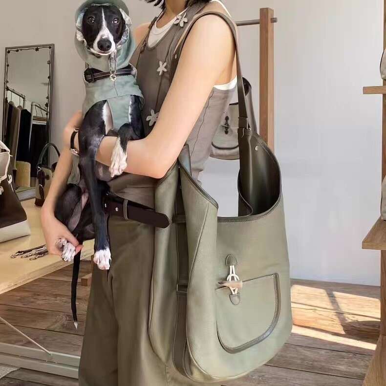 New Trendy Fashion Versatile Canvas Color Block Design Commuter Single Shoulder Tote Casual Bag