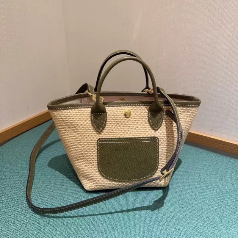 Top Brand High Quality New Style New Cowhide Woven Tote Bag Basket Large Capacity Beach Bag Handbag Shoulder Crossbody Bag for Women New Free Delivery