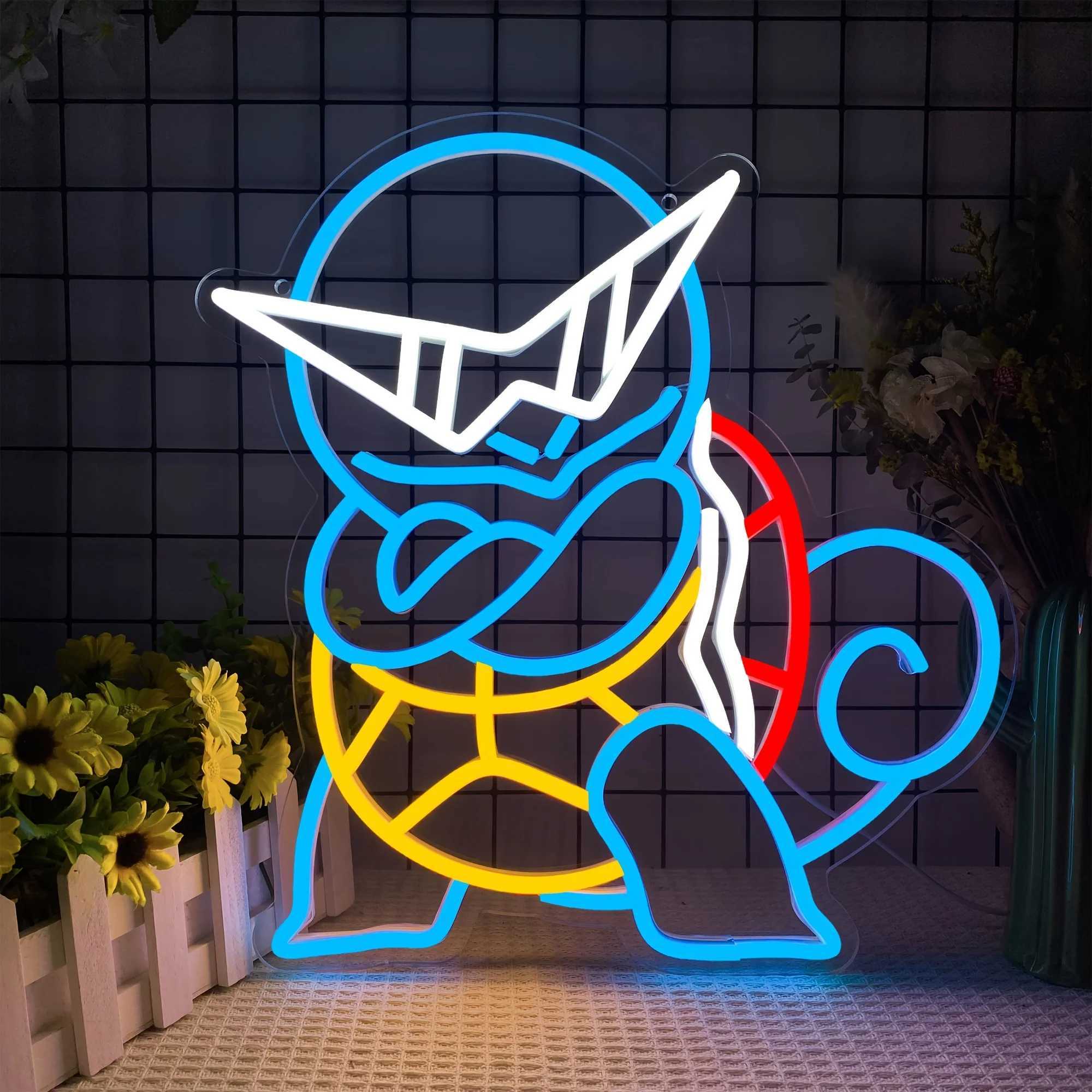 Pikapika Anime Neon Sign for Game Room Decor USB Powered Night Light for Bedroom for Man Cave Bar Kids Room Club Decor Kid Gifts XJ250602