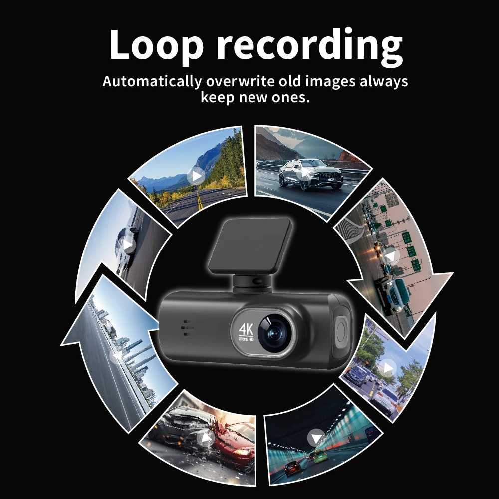 Car dvr WIFI GPS 4K 3840*2160P Dash Cam Mini Car dvr Camera Dual Len Video Drive Recorder Dashcam Black Box R250529