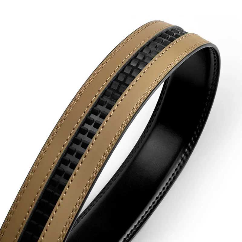 3.5cm 115 135 145 Men Genuine Leather Belts Without Buckle Belt No Buckle Cowskin Luxury Belt Black Brown Belts for WomenXJ250602