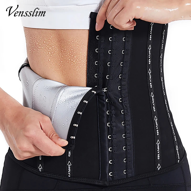 Vensslim Waist Trainer Belt for Women Slimming Waist Trimmer Corset Belly Body Shaper Band Sauna Sweat Girdle with Sauna Effect 250528