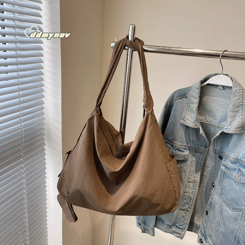 Women's Crossbody 2025 New Simple Large Capacity Lazy Style Shoulder Korean Version Tote Bag ddmynov