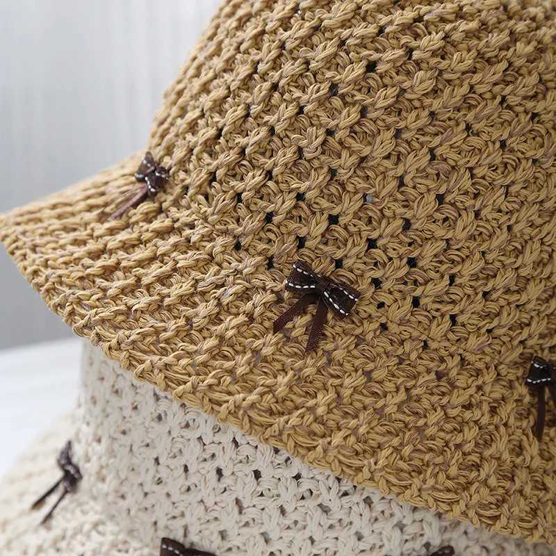 Womens Bucket Hat Summer Sweet Bow Fisherman Cap Casual Sunshade Sun Hat Breathable Bob Cap Sunhat New W250602