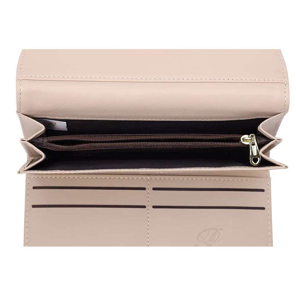 The new model of high-quality PU leather dia-shaped buckle, multi-functional folding, large-capacity mobile phone all-i