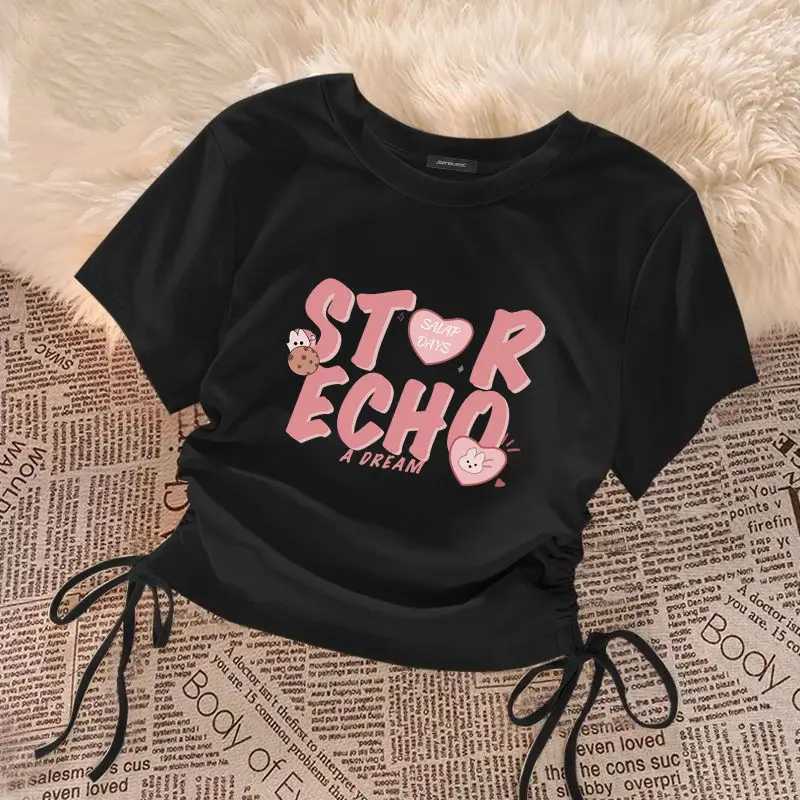 Girls T-shirts Short-sleeve Tops for Kids Summer Children Tees Fashion Style Teenager Blouse Baby Outfits Clothing T250603