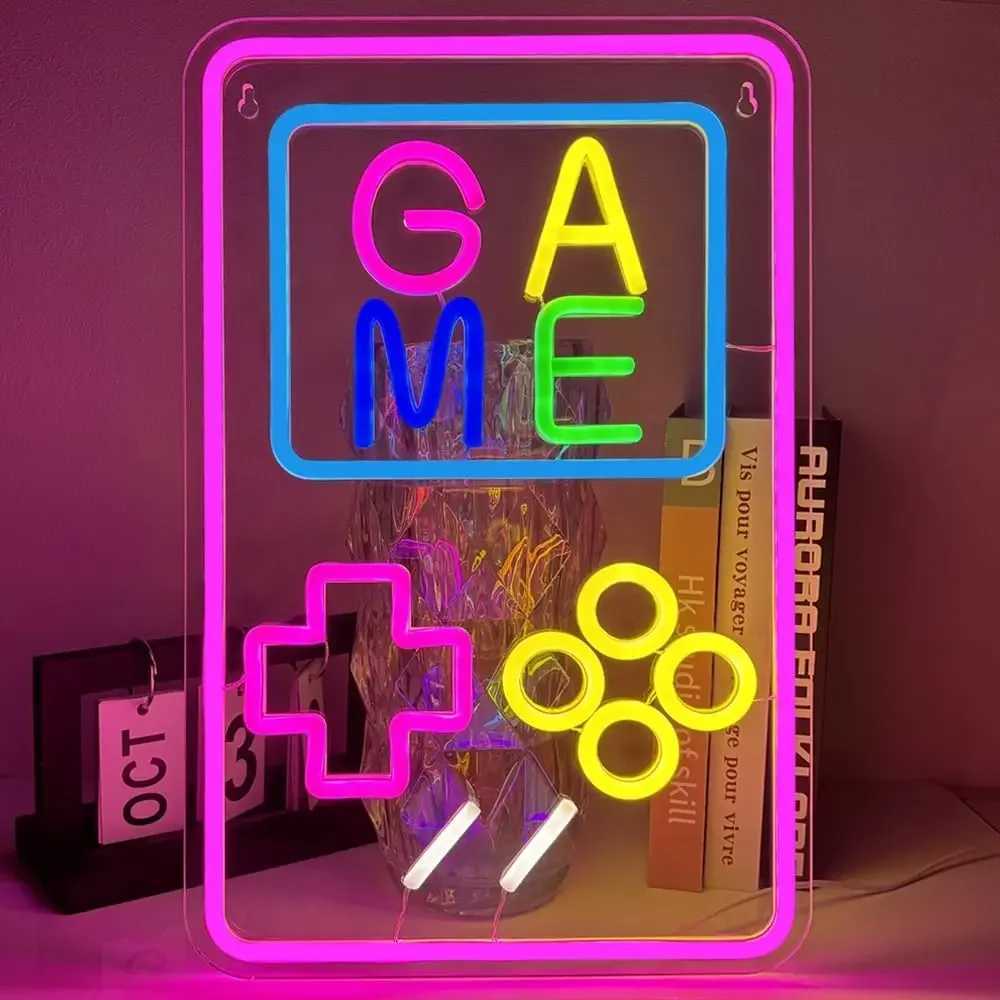 Game Neon Sign Color Game Zone LED Sign for Wall Decor Neon Light Personalized for Playroom Decor Bar Game Party Teen Boys Gifts XJ250602