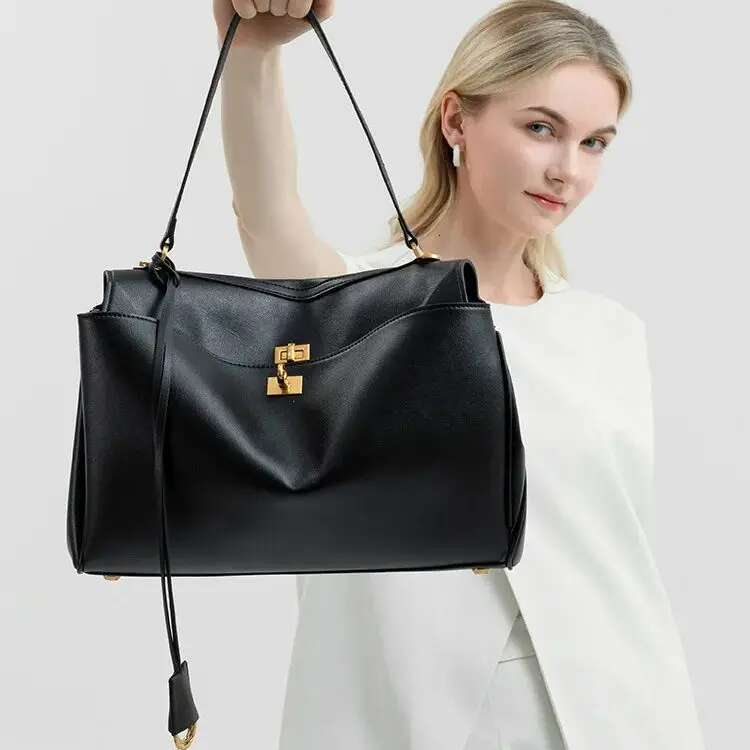 2025 Woman Bags Tote Premium Soft Leather Handbag Fashion Travel Crossbody Bag For Women Business Briefcase
