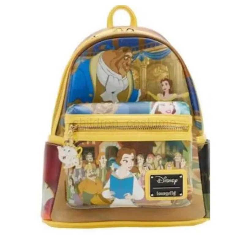 DISNEY 2024 Disney Embroidered Loungefly Backpack Cute Cartoon Embroidered Design Backpack Casual Mini Backpack Halloween Bag Gift W250620