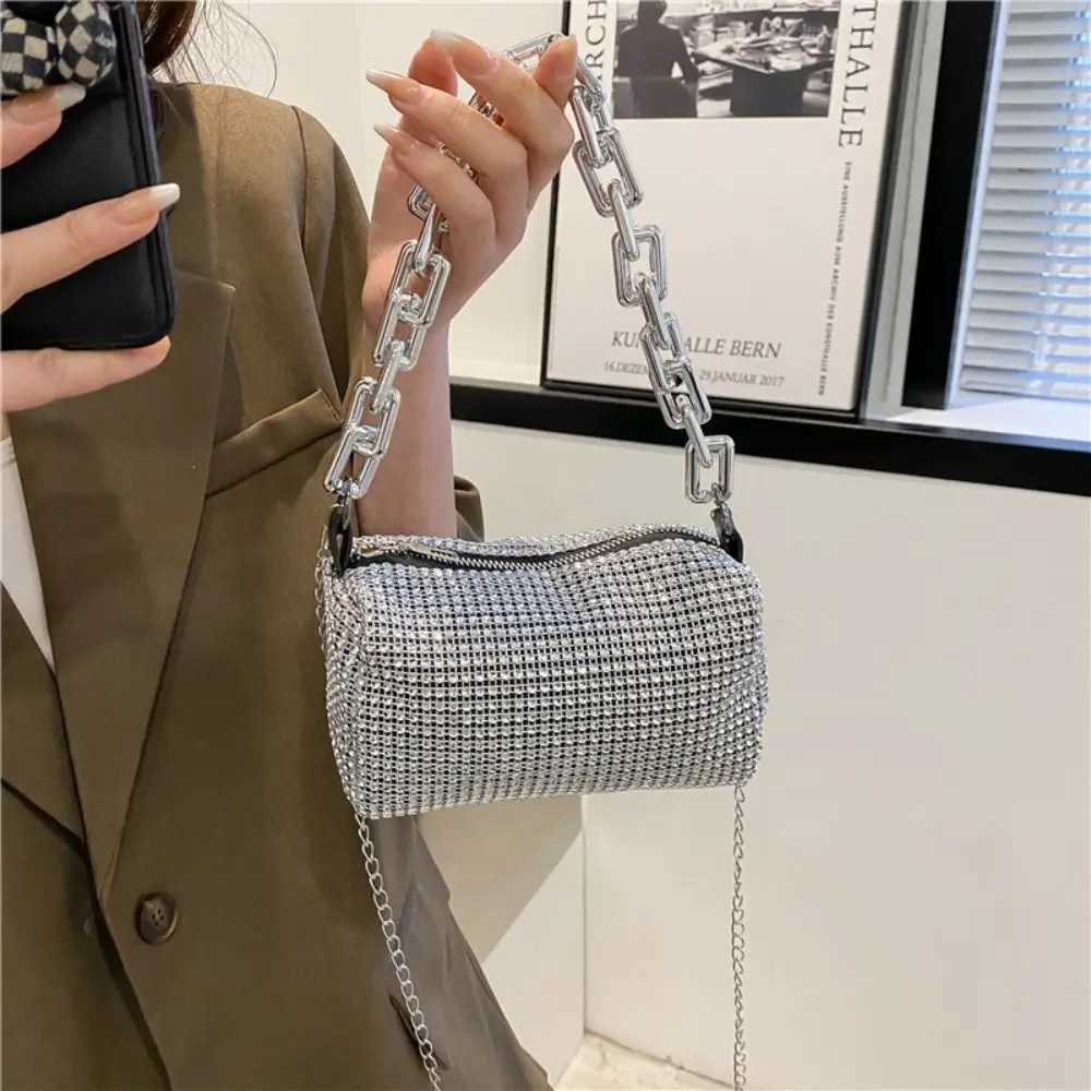 Bling Diamond Design Small Crossbody Messenger Bags for Women 2022 Summer Trend Luxury Fashion Travel Shoulder Handbags Purses Y250603