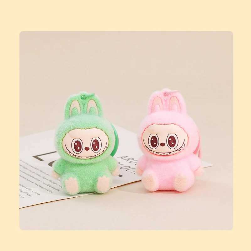 Fabric Sitting Doll Keychain Plush PVC Toy Mobile Phone Accessory Bag Charming Car Keychain Christmas Gift XJ250602