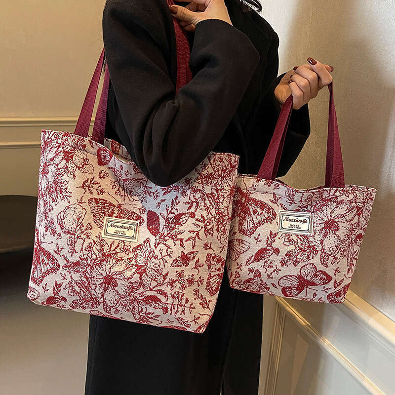 Large Capacity Shoulder 2025 New Canvas Ins Versatile Shopping Commuter Tote Bag for Women