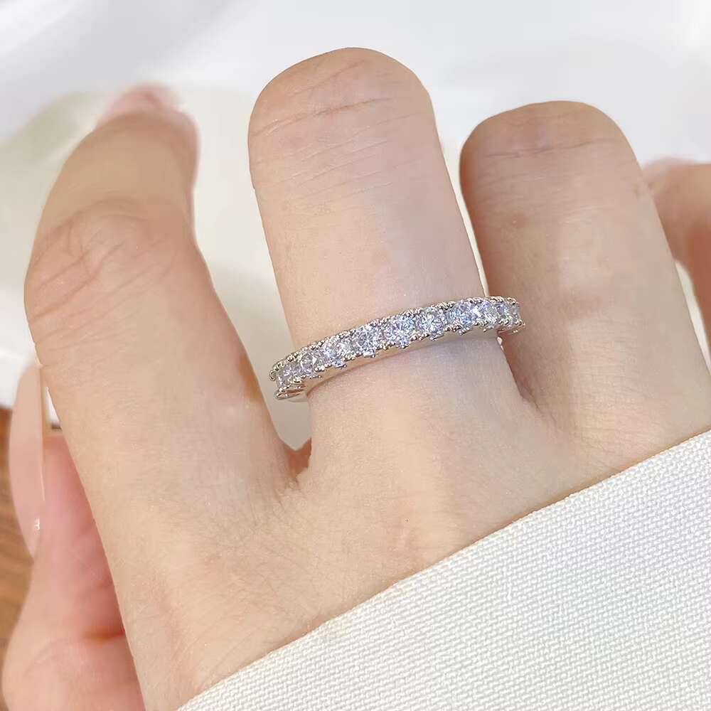 Custom Anniversary Gift Men Vintage 925 Sterling Silver Jewelry VVS D+ 2.5mm Moissanite Diamond Wedding Band Rings for Women