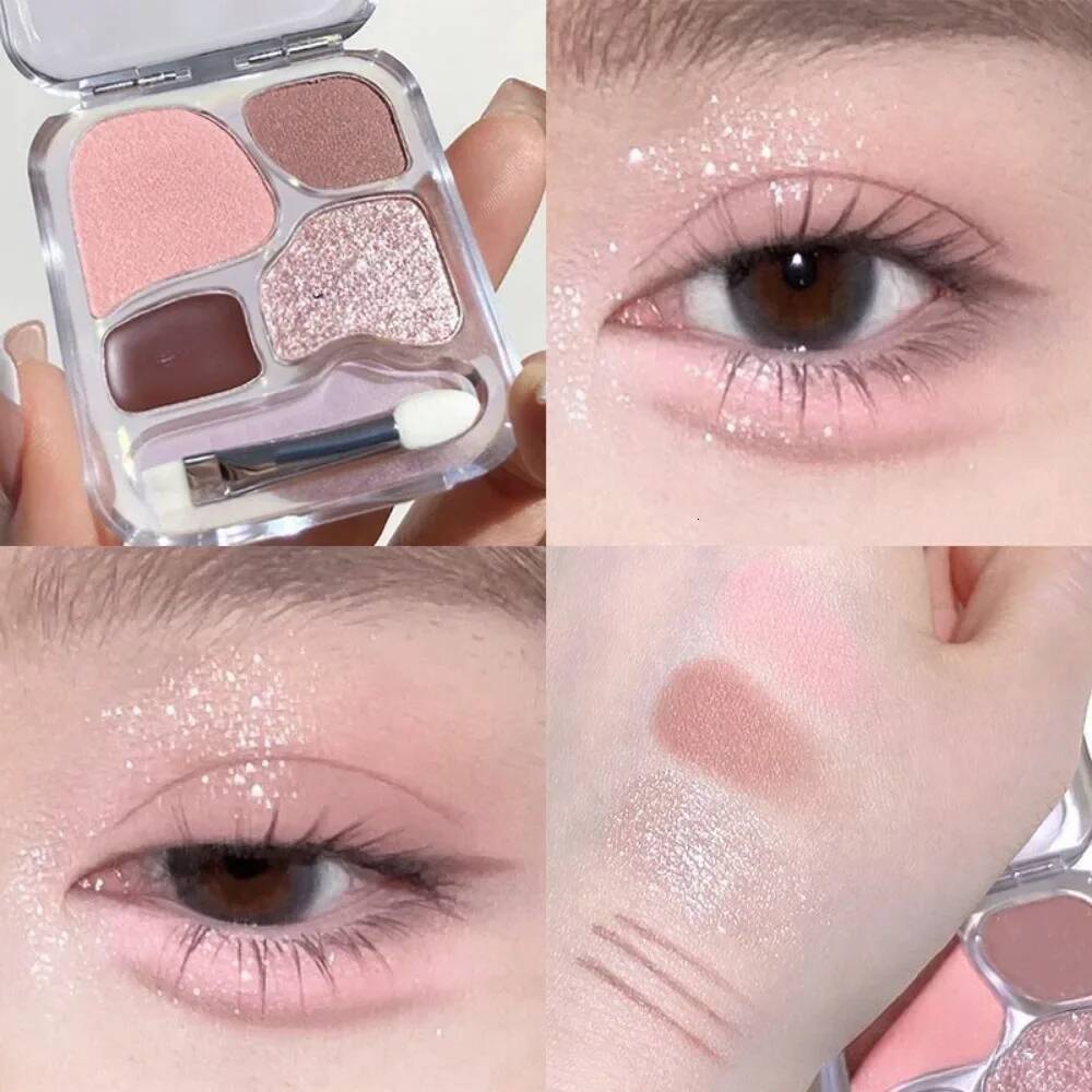 4Color Blush Eyeliner Eyeshadow Highlight Contour Palette Eyes Makeup Cute Beauty Cosmetics Multifunctional