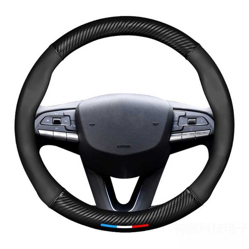 Anti Slip Breathable Carbon Fiber Leather Car Steering Wheel Cover For Cadillac Escalade CTS ATS SRX SLS STS XT5 XT6 CT4 CT5 CT6 R250603