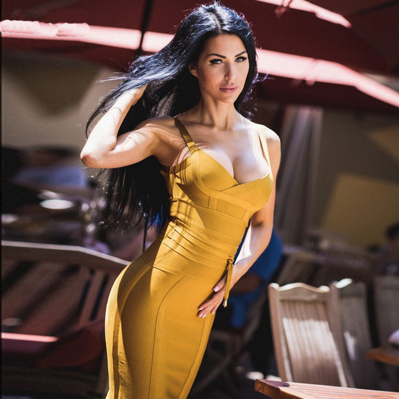 women's wear Strappy Waist-Cinching Sexy Bodycon Bandage Dress Guangzhou