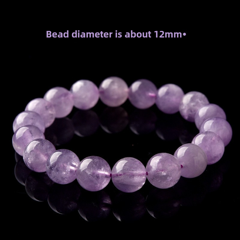 Natural crystal lavender ice variety amethyst bracelet,Amethyst,wuxing implied meaning Cognitive awakening Mentor magnetism Wisdom-romance balance