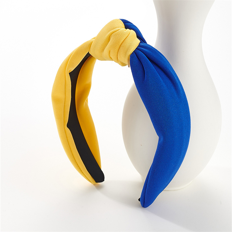 Factory direct sale hot sale double patchwork colour soft fabric senior elastic dumpling knot hair bands