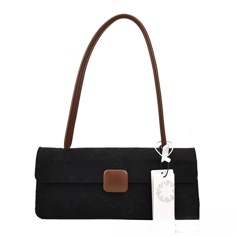 High quality brand new free designer bag retro armpit bag French niche bag new fashionable texture handbag small square bag new free designer bag