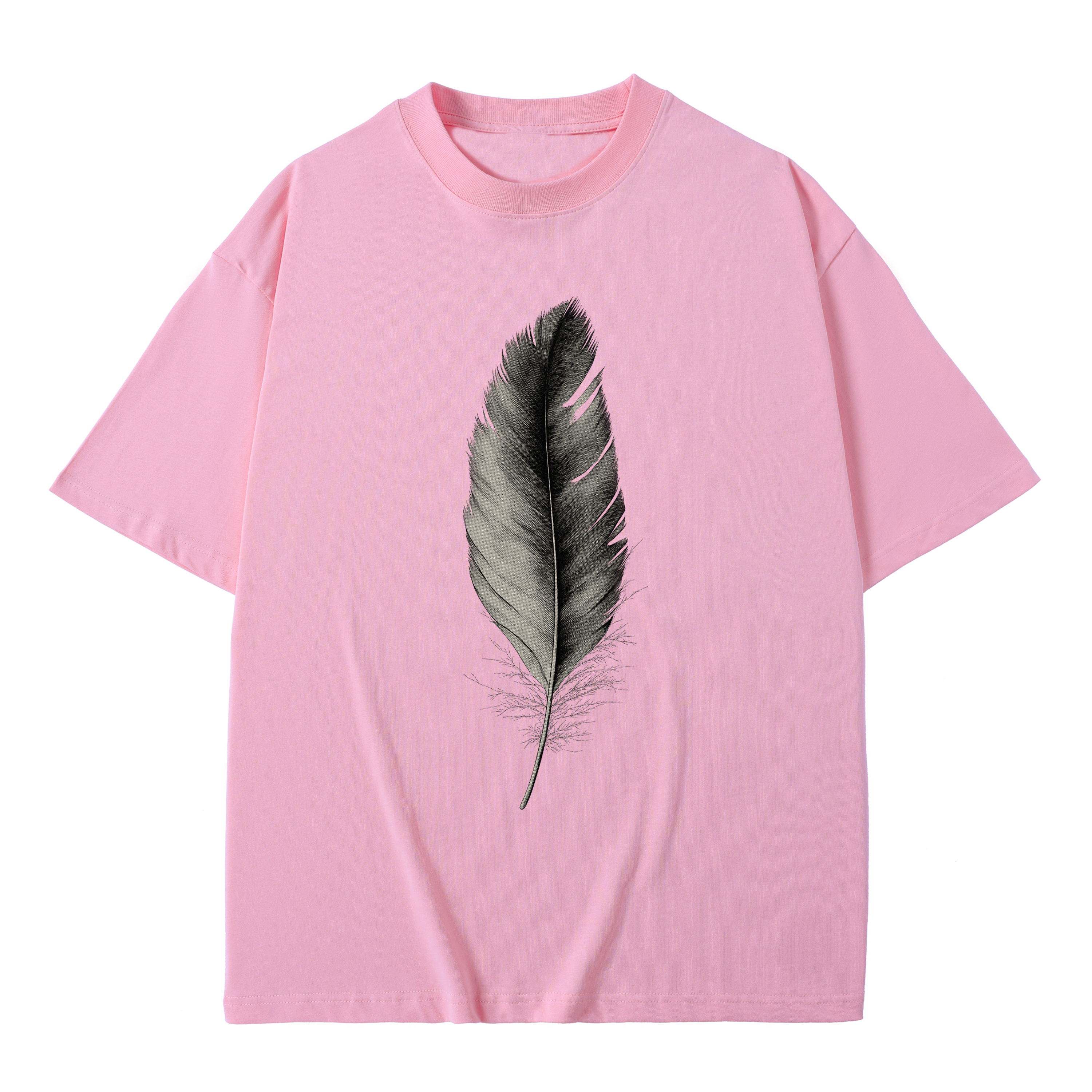 T-shirt men's top designer cotton T-shirt Silver Feather short sleeved clothing high-quality fashionable T-shirt BROADTRUE