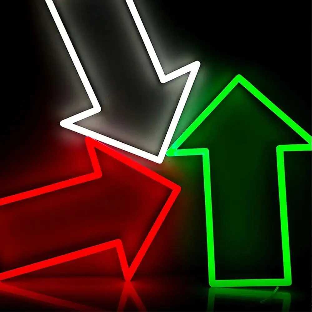 Arrow Neon Sign USB Powered LED Neon Light for Office Supermarket Store Club Hotel Business Backdrop Wall Decor Personality GiftXJ250602