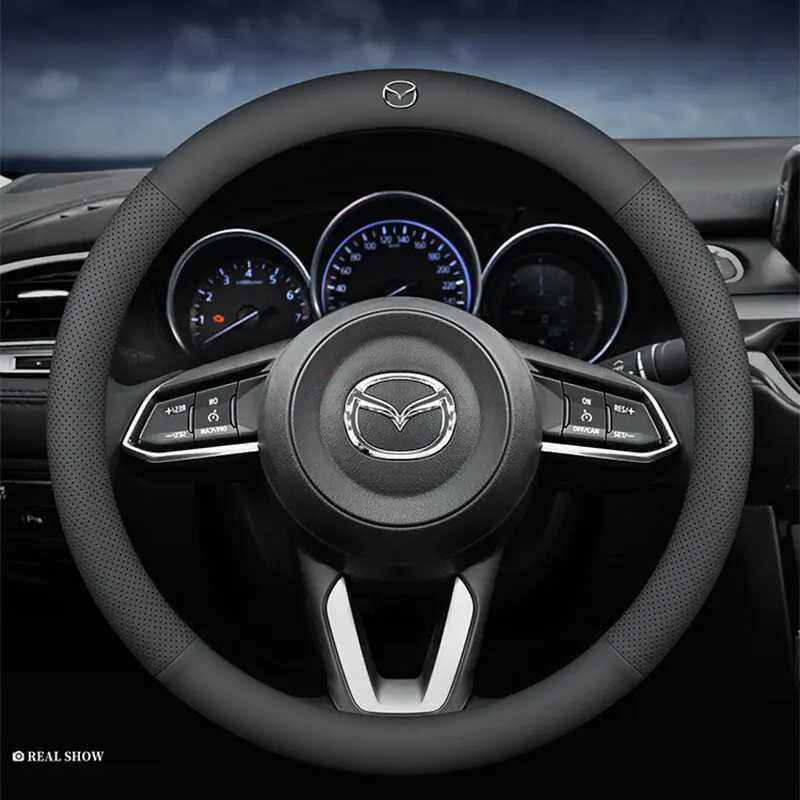 38cm 15 inch Car Steering Wheel Cover Car Interior Covers for Mazda 2 3 6 CX3 CX5 CX8 CX30 CX-5 CX-30 CX-8 CX-3 CX4 BT50 BT-50 R250603