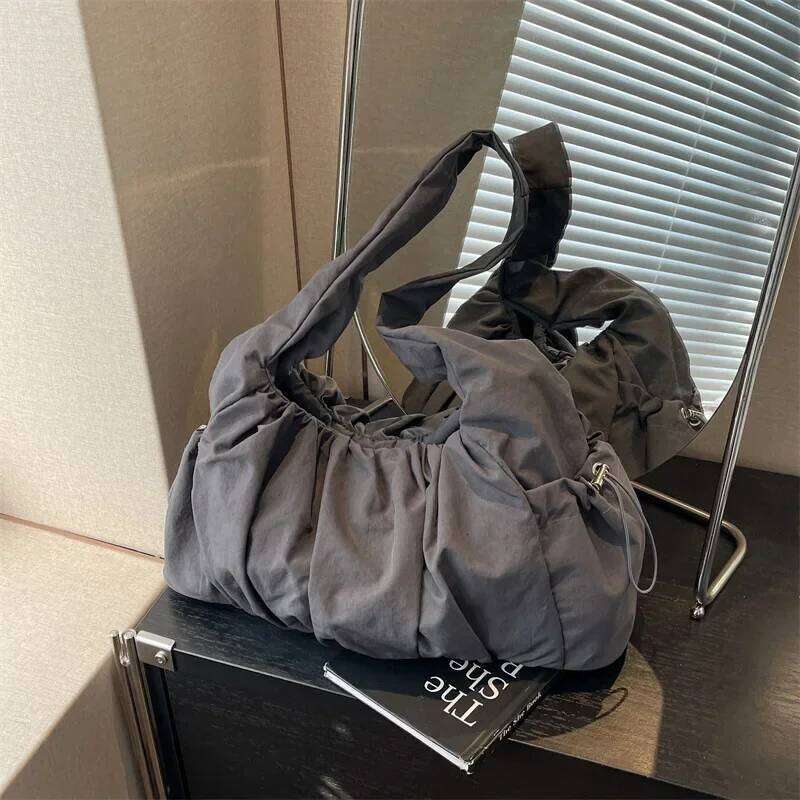 Nylon Cloth Women Tote Large Capacity Summer 2025 New All-Match Ins One-Shoulder College Student Class Bag Lady Handbag