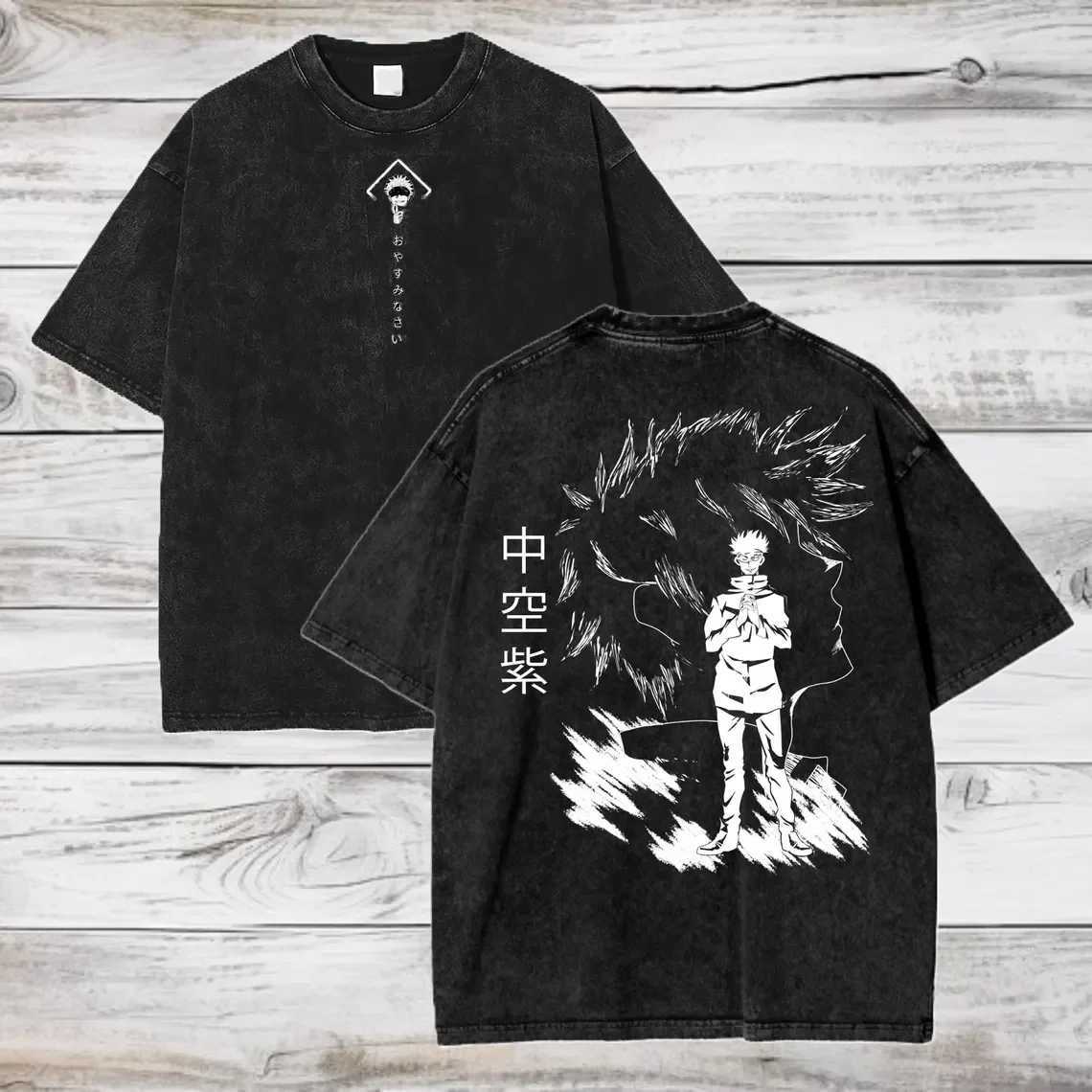Gojo Satoru Jujutsu Kaisen T Shirt Men Women T-shirt Washed Cotton T-shirt Clothing Summer Short Sleeve Oversized Tees Streetwear W250603
