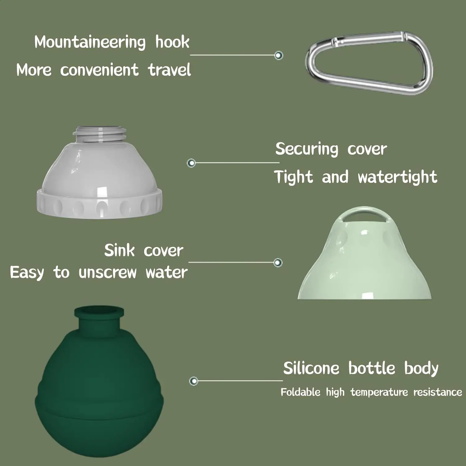 free shipping Outdoor travel portable kettle small silicone companion water cup pet drinking supplies 250527