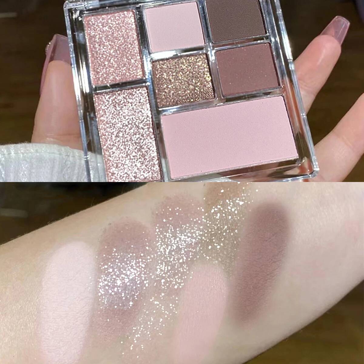 7Color Disc Glitter Powder Pearlescent Matte Earth Color Nine-color Makeup Beauty Eyeshadow Palette Make Up