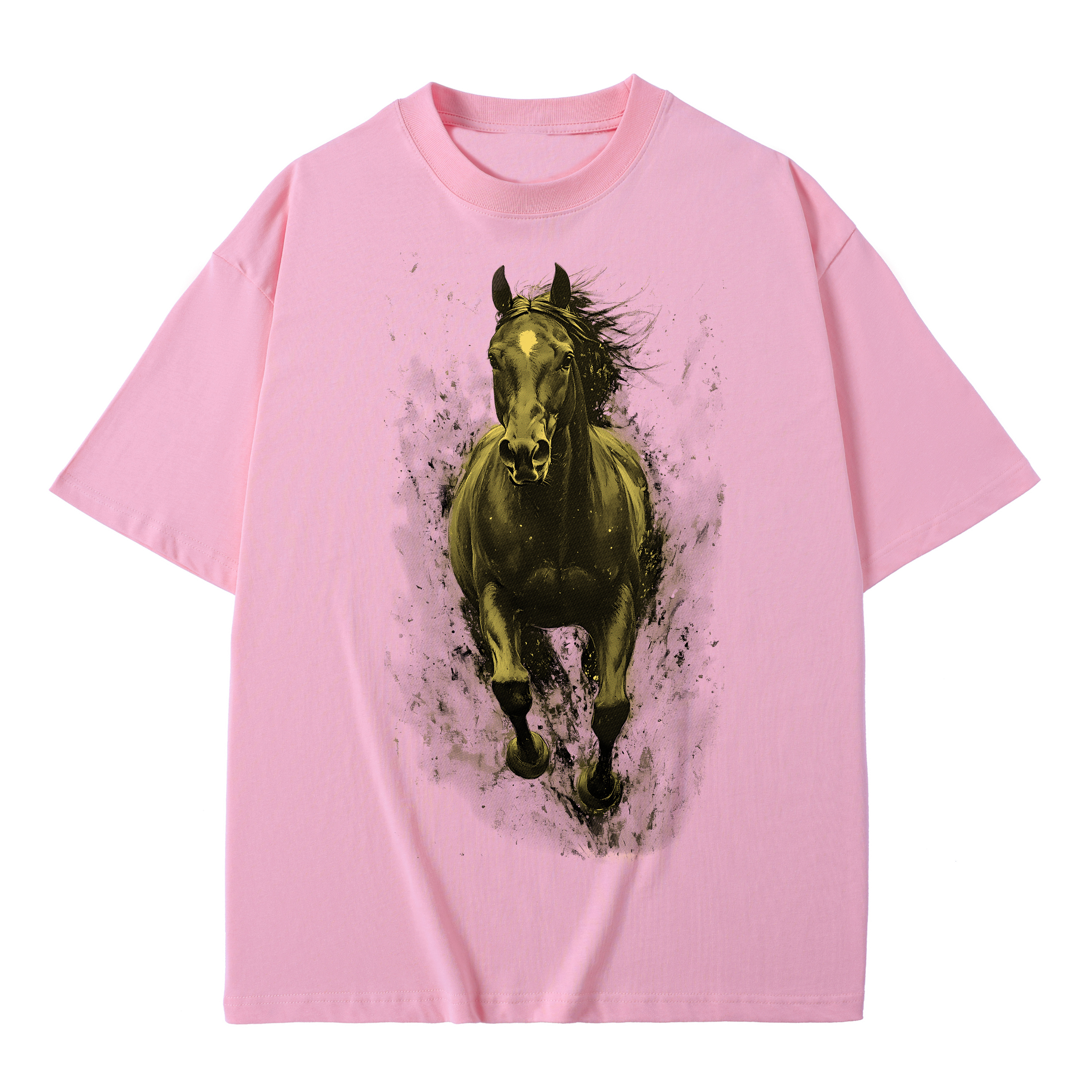T-shirt men's top designer cotton T-shirt Golden warhorse short sleeved clothing high-quality fashionable T-shirt BROADTRUE