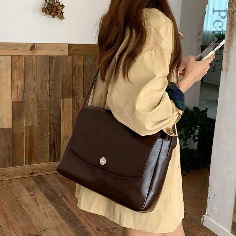 Women's Bags Designer Glossy Pu Leather Crossbody For Women Green Large Capacity Flap Casual Shopper Messenger Purse Female Fashion Shoulder Bags