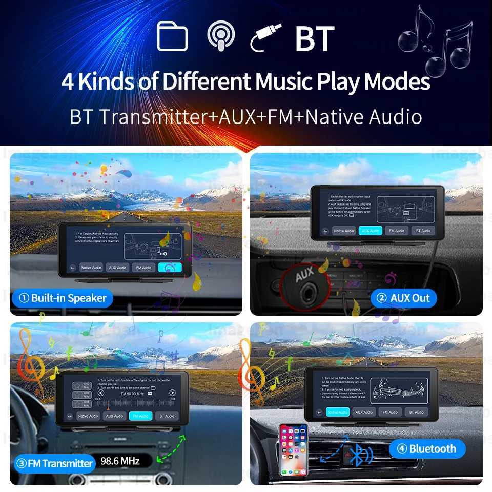 Car dvr Imagebon H686Pro 6.86 4K Wireless CarPlay Android Auto ADAS Dash Cam WiFi FM GPS Navigation Dashboard Car Rearview Mirror DVR R250529