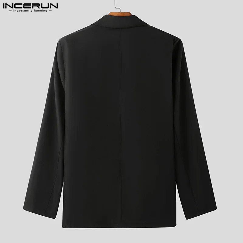 Sexy Stylish Tops INCERUN Men Thin Mesh Deconstruction Suit Coat Male Casual Irregular Hem Long Sleeve Blazer 250603
