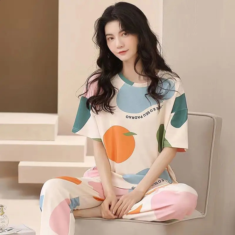 Womens Pajamas Loungewear Set Womens Spring Summer Loungewear Can Be Worn Outside Plus Size Loose Casual Loungewear 250530