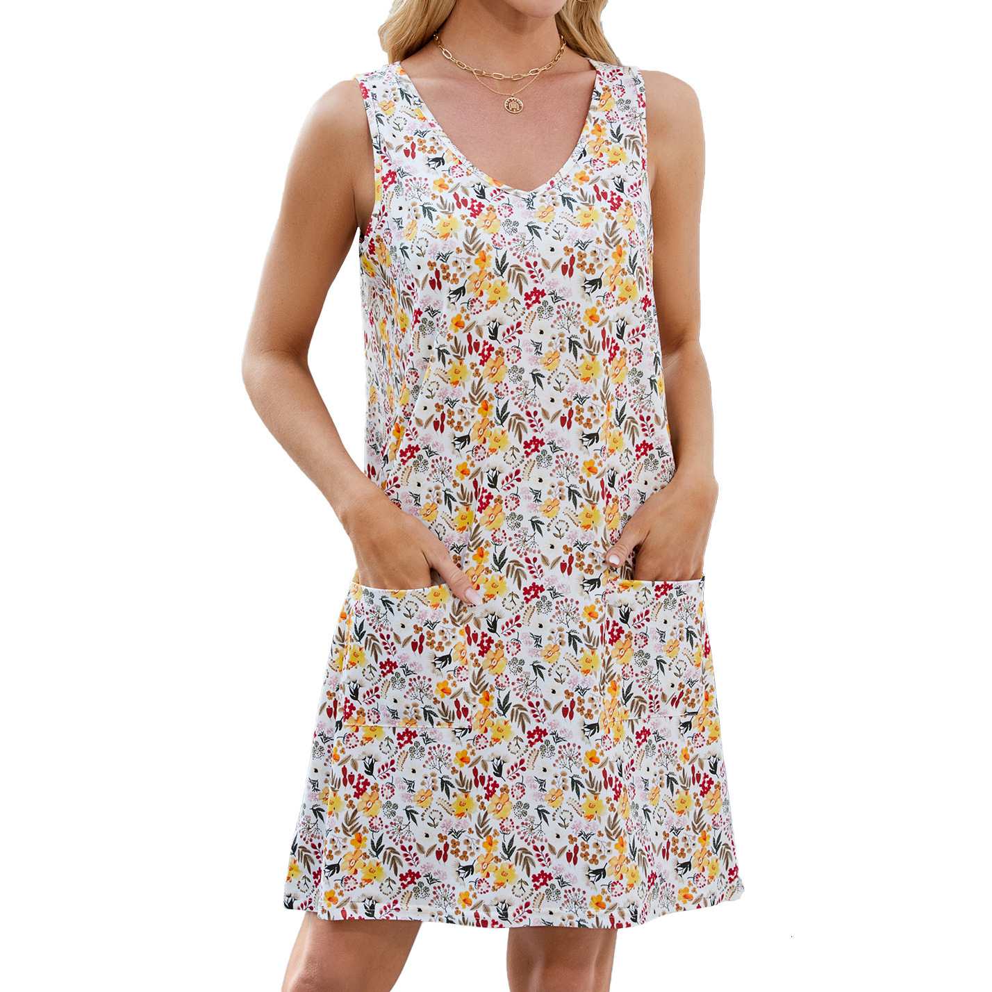 Luxury Designer Clothing European And American 2025 New Printed Loose Casual Sleeveless Dress Designer Dress