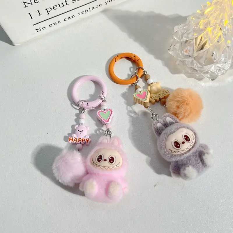 Cartoon Keychain Backpack Keyring Cell Phone Hanging Pendant DIY Couple Mobile Phone Keychain Students Key Ring Pendant GiftsXJ250602